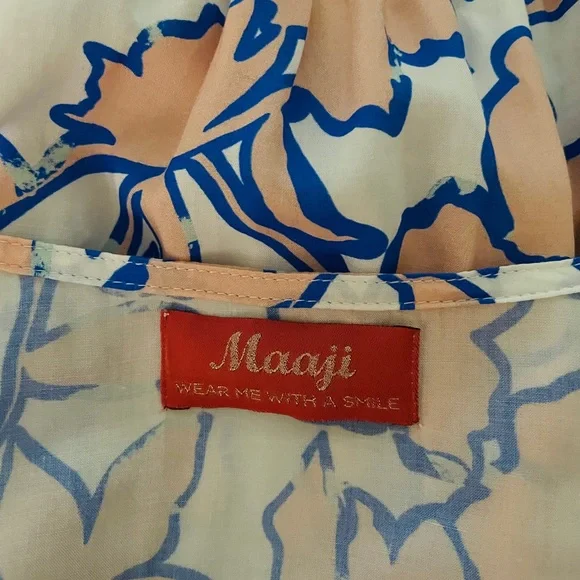 Maaji Blue and Pink Floral Swim Coverup - Picture 9 of 11